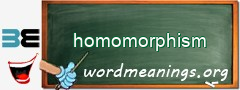 WordMeaning blackboard for homomorphism